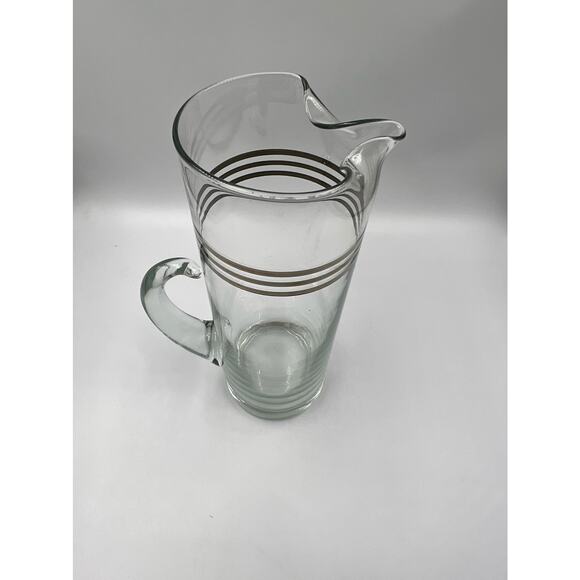 Vintage glass cocktail drink pitcher - Picture 2 of 3